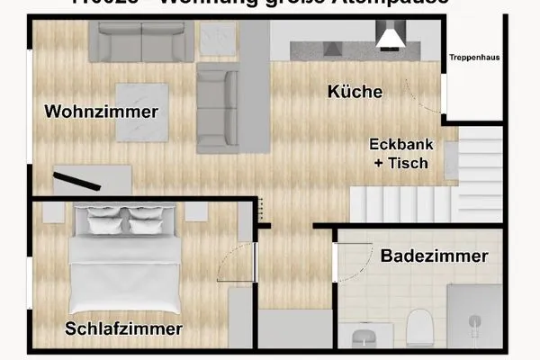 Grundriss Residenz am Rosengarten Ferienwohnung große Atempause