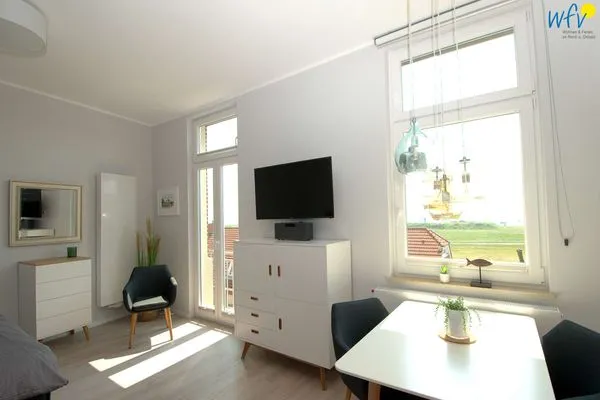 Wohnzimmer Haus Carl Stegmann Ferienwohnung "Lüttje Loft"