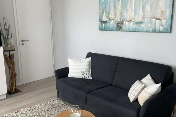 Wohnzimmer Haus Carl Stegmann Ferienwohnung "Lüttje Loft"