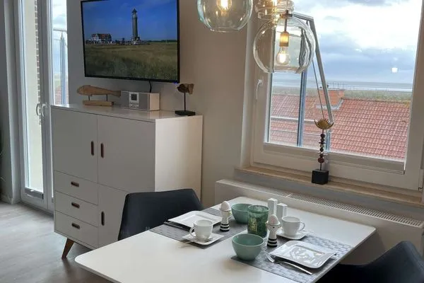 Wohnzimmer Haus Carl Stegmann Ferienwohnung "Lüttje Loft"