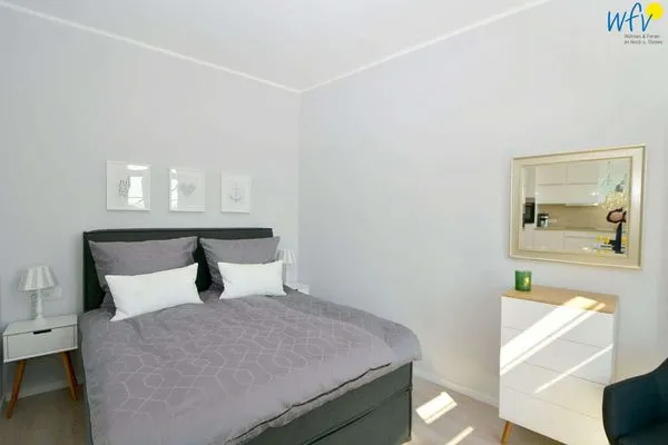 Schlafzimmer Haus Carl Stegmann Ferienwohnung "Lüttje Loft"