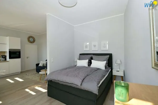 Schlafzimmer Haus Carl Stegmann Ferienwohnung "Lüttje Loft"