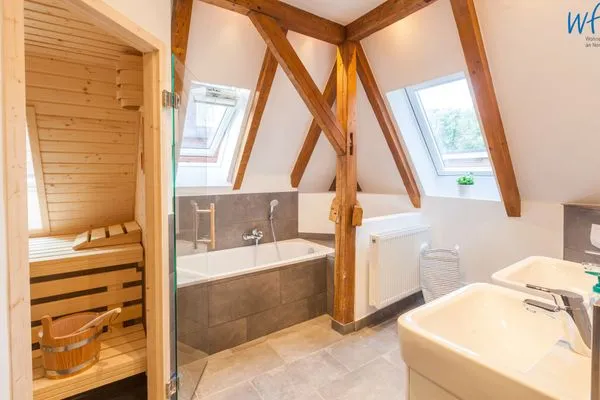 Badezimmer Haus Margarete Ferienwohnung kleine Töwerliebe