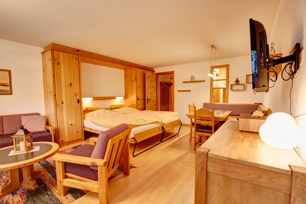 Chesa Munteratsch 1-Zimmerwohnung 307 Typ B Silvaplana - Living room