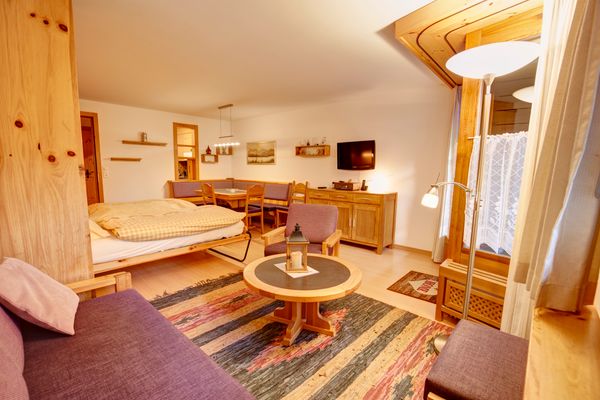 Chesa Munteratsch 1-Zimmerwohnung 307 Typ B Silvaplana - Living room