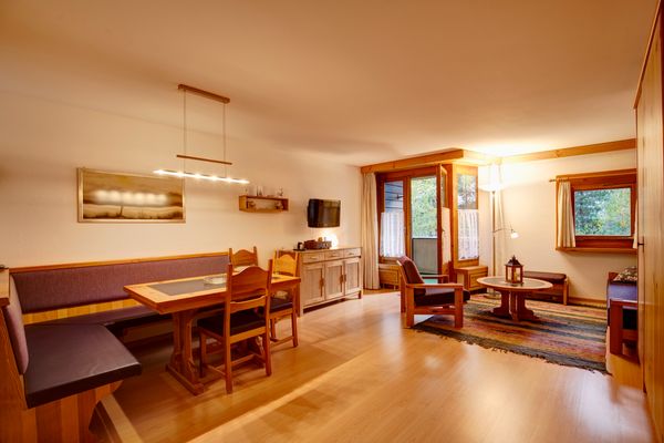 Chesa Munteratsch 1-Zimmerwohnung 307 Typ B Silvaplana - Living room
