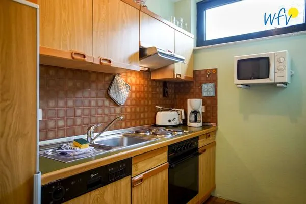 Küche / Küchenzeile Haus Bonhuis Ferienwohnung Gartenblick