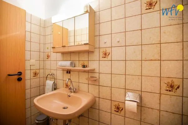 Badezimmer Haus Bonhuis Ferienwohnung Gartenblick