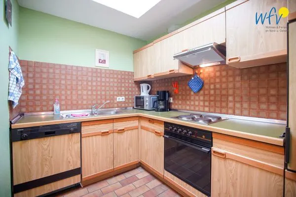 Küche / Küchenzeile Haus Bonhuis Ferienwohnung Leuchtturmblick