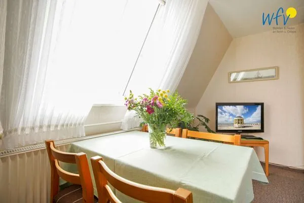 Wohnzimmer Haus Bonhuis Ferienwohnung Leuchtturmblick