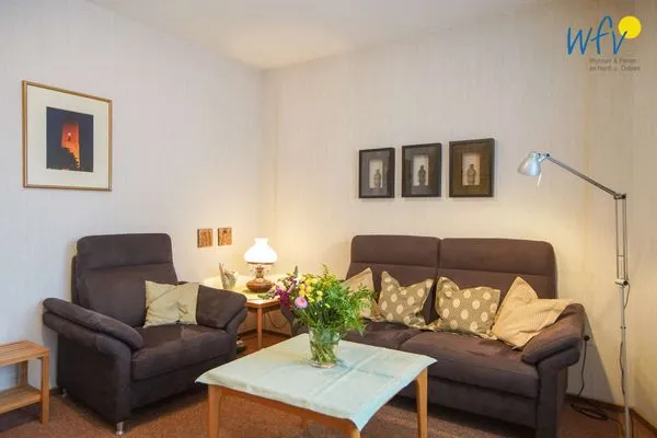 Wohnzimmer Haus Bonhuis Ferienwohnung Lütje Park