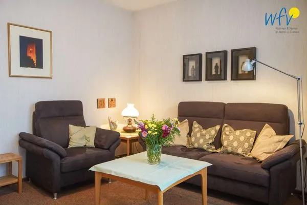 Wohnzimmer Haus Bonhuis Ferienwohnung Lütje Park