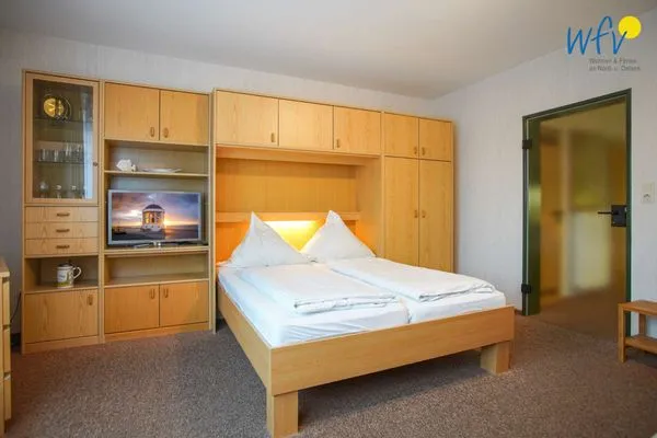 Schlafzimmer Haus Bonhuis Ferienwohnung Lütje Park