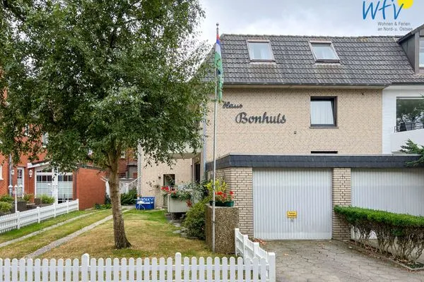 Hauptansicht Haus Bonhuis Ferienwohnung Lütje Park