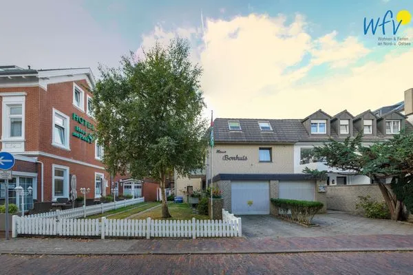 Hauptansicht Haus Bonhuis Ferienwohnung Lütje Park