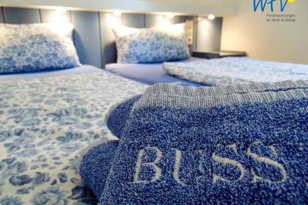 Schlafzimmer Luv und Lee Ferienwohnung Westerhever