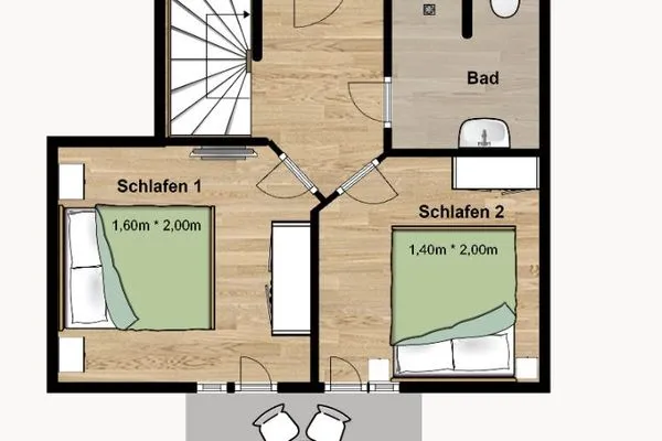 Grundriss Kapitänshaus Ferienwohnung 11