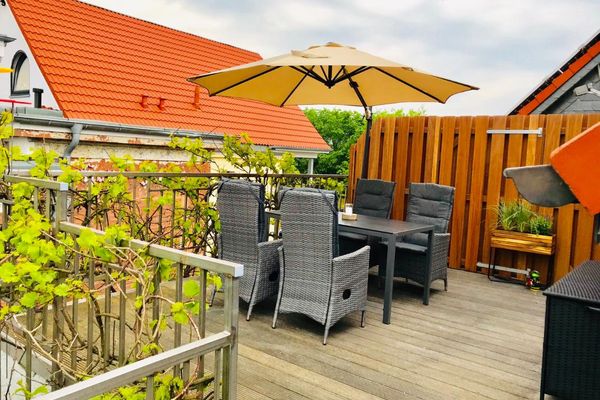 Dünenhaus Ferienwohnung - De Düün Fiev Wangerooge - Terrasse