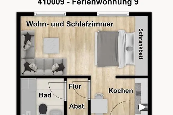 Grundriss Residenz am Rosengarten Ferienwohnung 9
