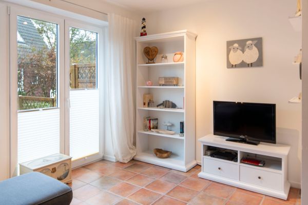  Pollys Strandhütte Ording - Wohnzimmer