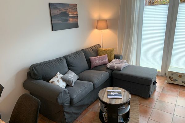  Pollys Strandhütte Ording - Wohnzimmer