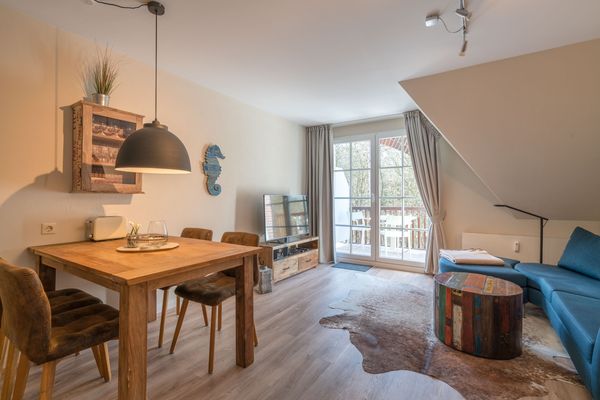 Friesenresidenz Wohnung Dünenrose Bad - Wohnzimmer