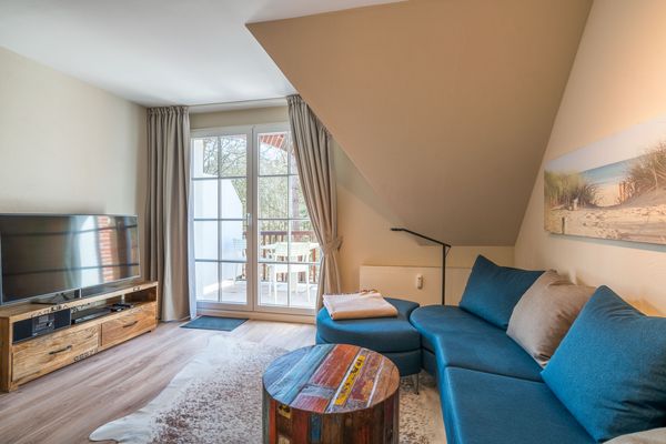 Friesenresidenz Wohnung Dünenrose Bad - Wohnzimmer
