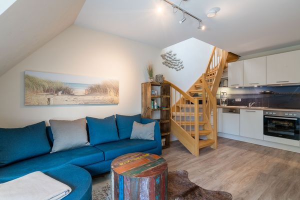 Friesenresidenz Wohnung Dünenrose Bad - Wohnzimmer