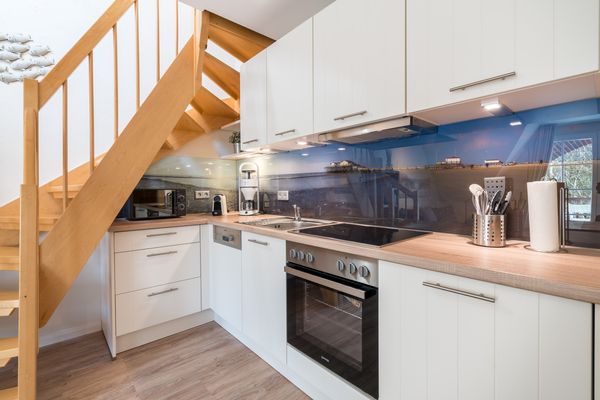 Friesenresidenz Wohnung Dünenrose Bad - Küche / Küchenzeile