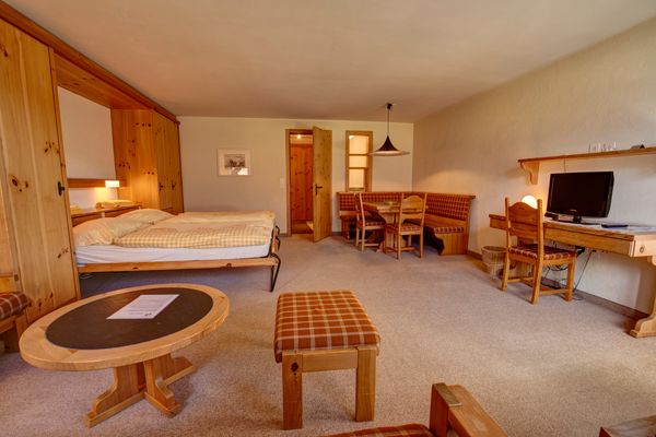 Chesa Munteratsch 1-Zimmerwohnung 203 Typ B Silvaplana - Living room