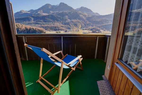 Chesa Munteratsch 1-Zimmerwohnung 203 Typ B Silvaplana - Balcony