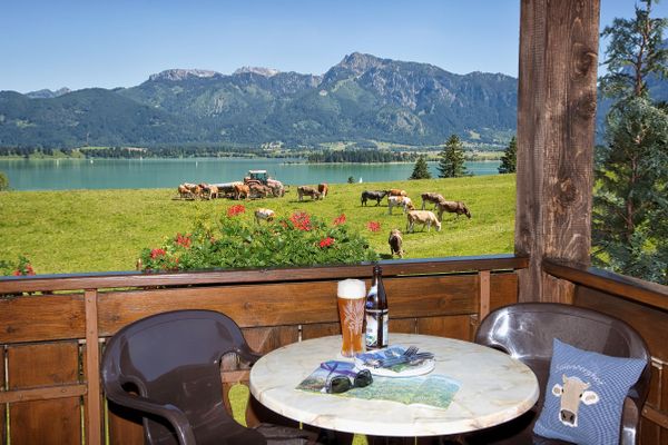 BIO-Bauernhof Salenberghof Ferienwohnung Panorama Ferienwohnungen in Rieden am Forggensee - Balkon
