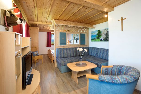 BIO-Bauernhof Salenberghof Ferienwohnung Panorama Ferienwohnungen in Rieden am Forggensee - Wohnzimmer