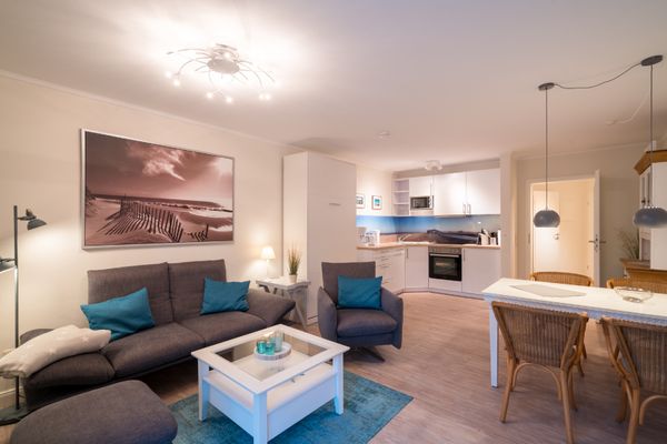 Friesenresidenz Wohnung Halligflieder Bad - Wohnzimmer