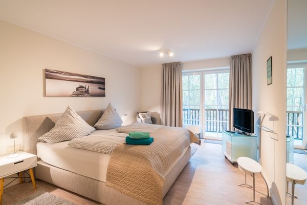 Friesenresidenz Wohnung Halligflieder Bad - Schlafzimmer