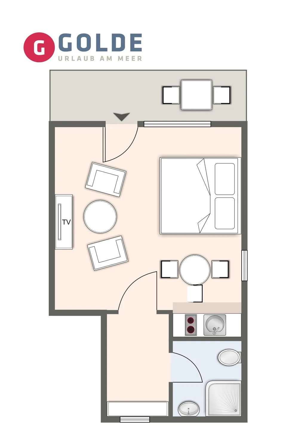 Beach Lodge Beach Lodge Appartement 1 SPO Ording - Grundriss