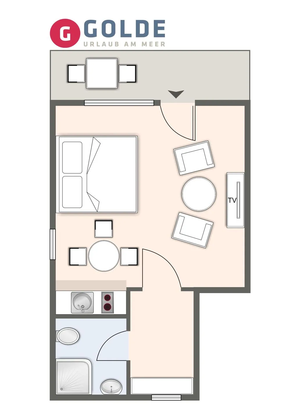Beach Lodge Beach Lodge Appartement 2 SPO Ording - Grundriss
