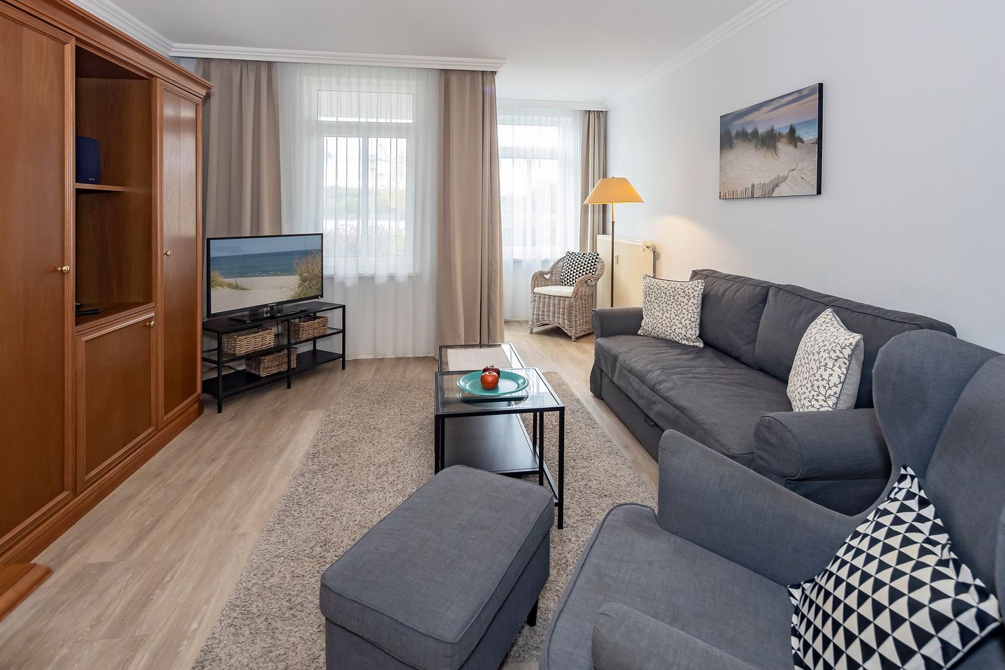 Seehof Seehof 102 Usedom - Wohnbereich mit Couch