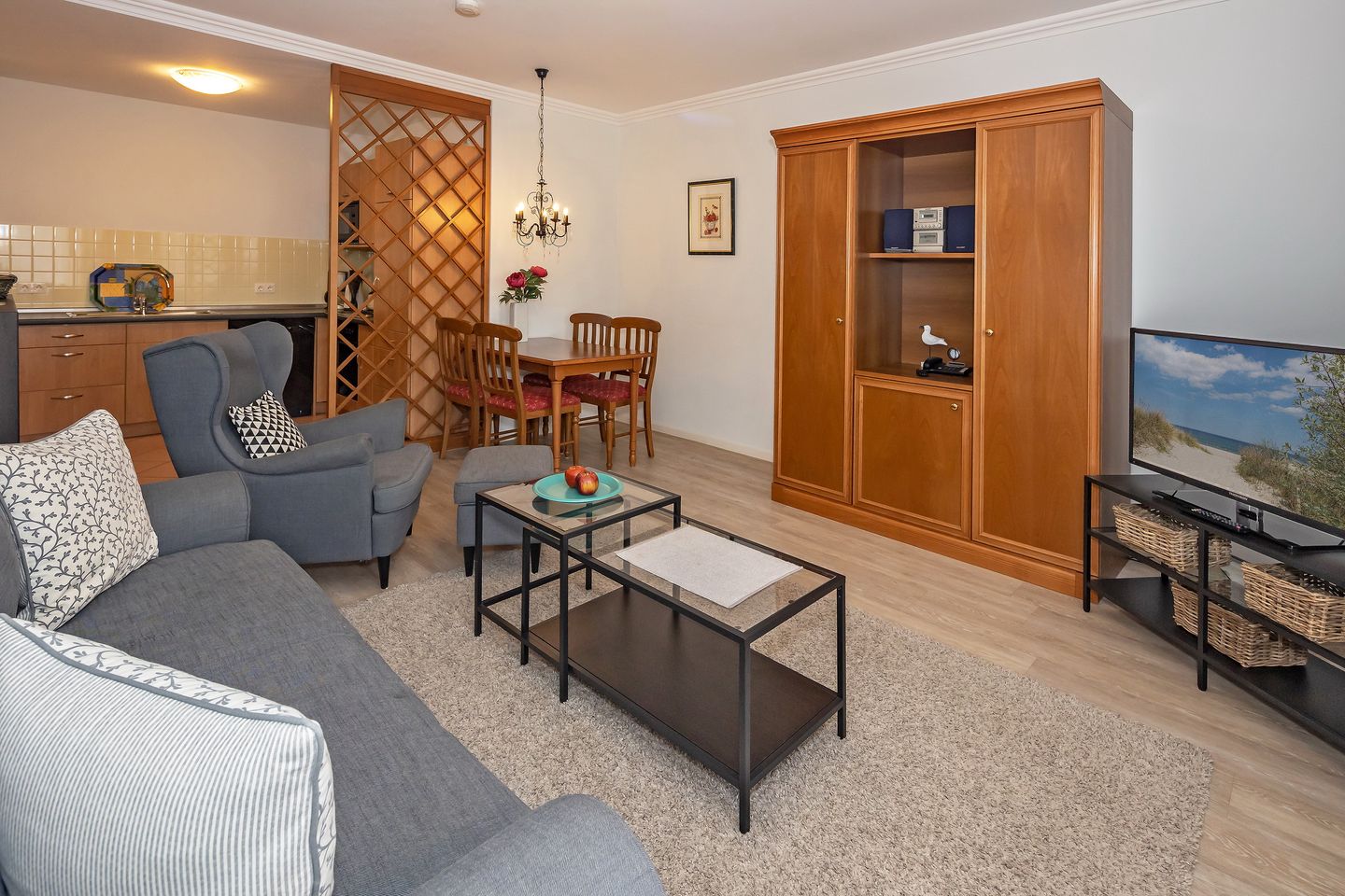 Seehof Seehof 102 Usedom - Wohn-Essbereich mit Sitzgelegenheit