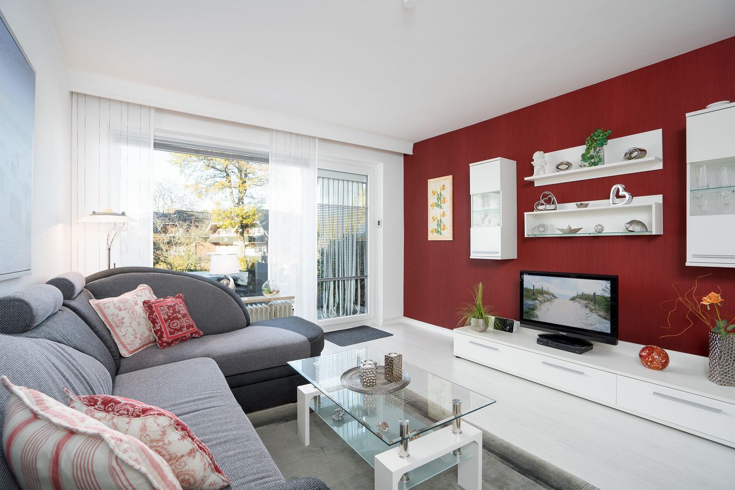 AHW/002 - "Mit Teilseeblick von der Terrasse" Scharbeutz - Wohnzimmer