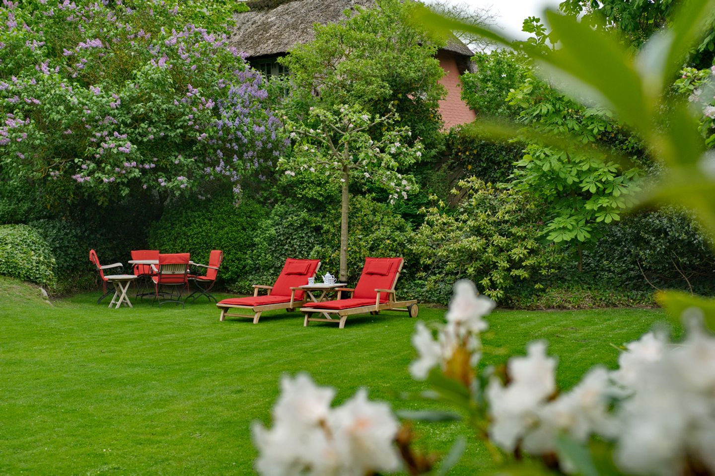 Weidemannhaus Wohnung 6 "Galerie" Keitum - Gartenblick