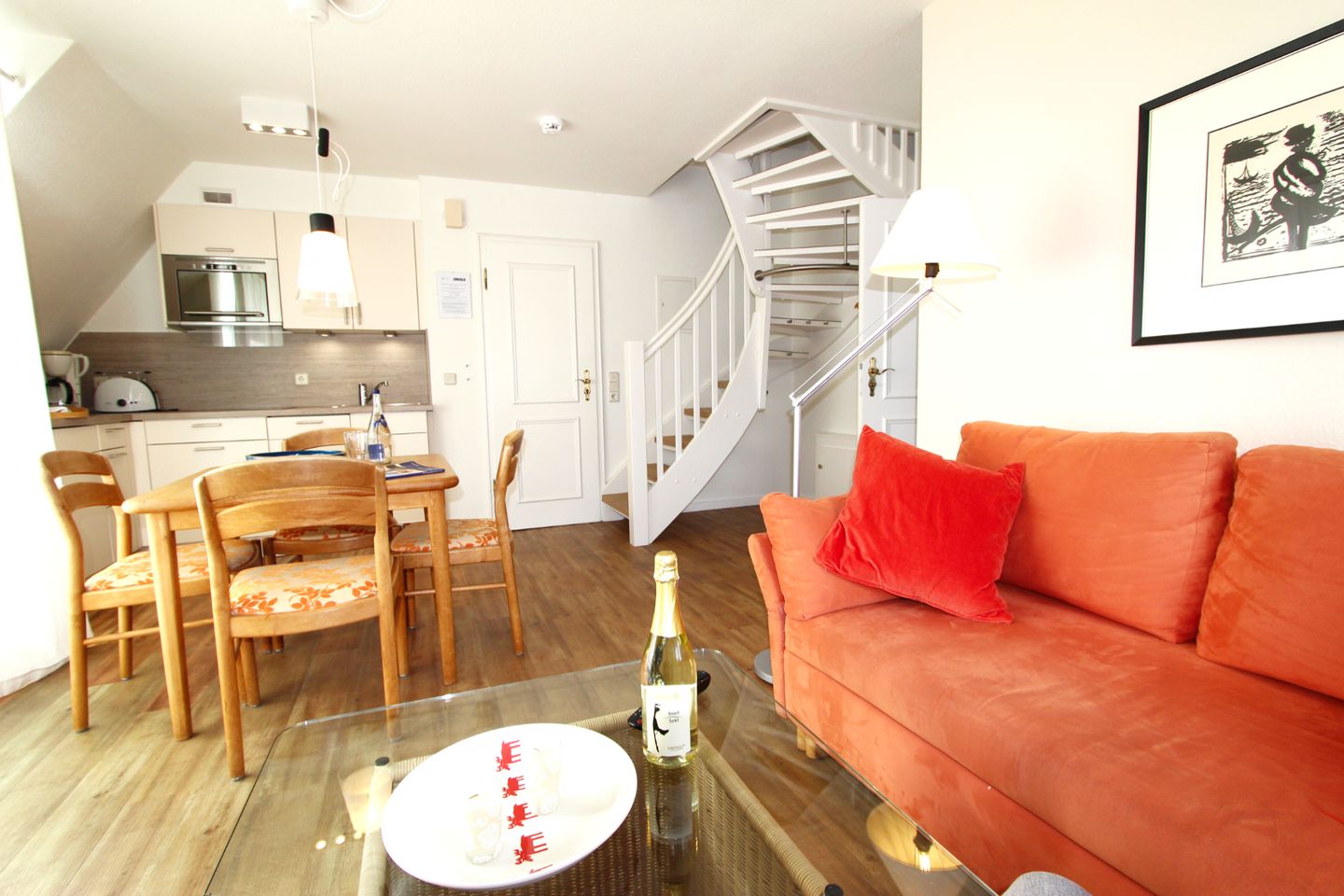 Maike  - Feldmarkstr. 16, App. 4 Wenningstedt - Wohnzimmer