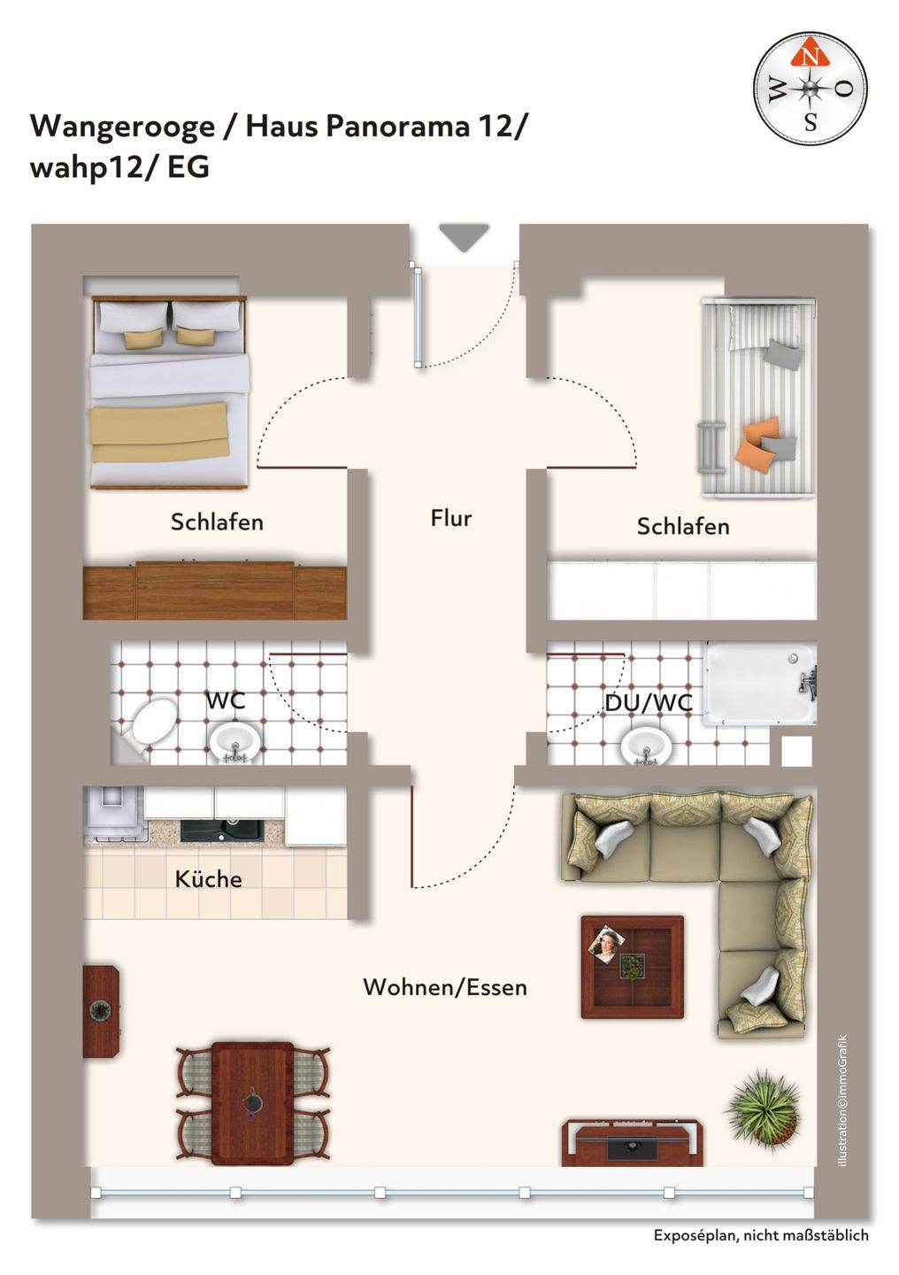 Haus Panorama Haus Panorama 12 Wangerooge - Grundriss