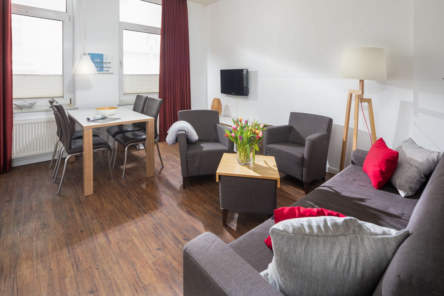  Haus Christine Wohnung 1 Strandkorb Norderney - Wohnzimmer