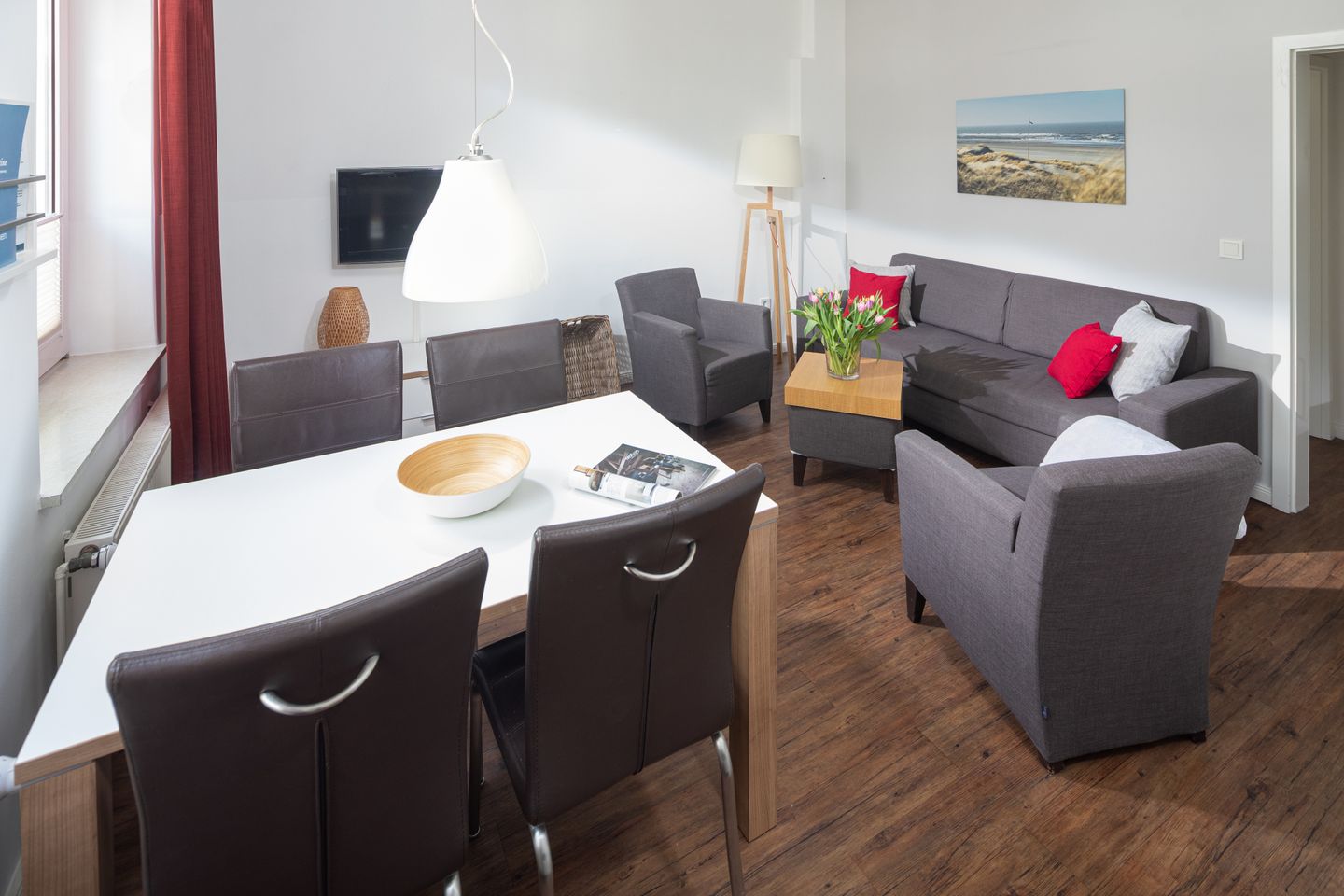  Haus Christine Wohnung 1 Strandkorb Norderney - Wohnzimmer