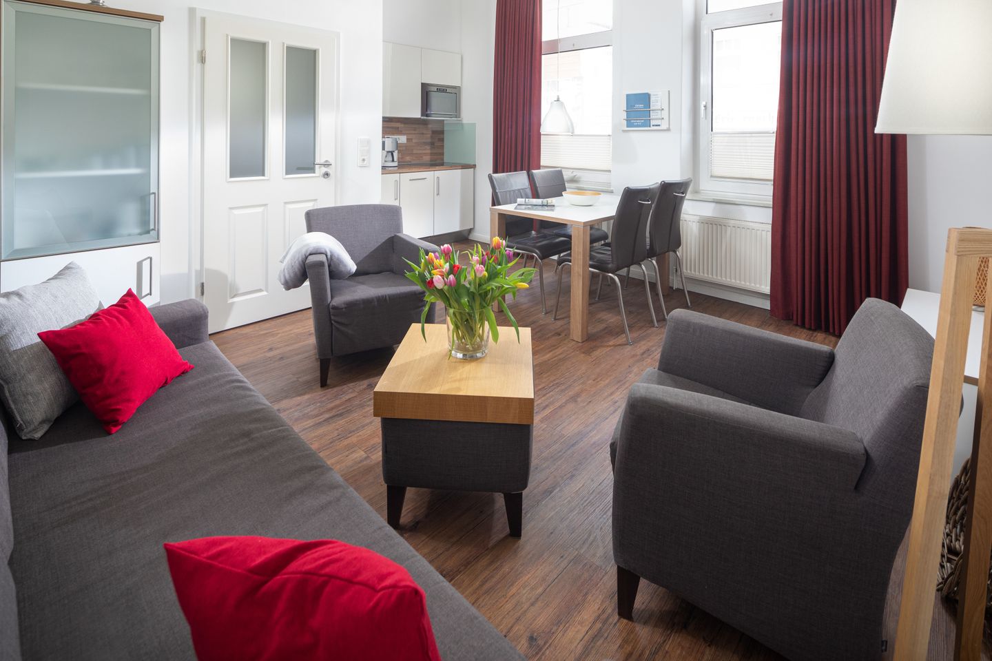  Haus Christine Wohnung 1 Strandkorb Norderney - Wohnzimmer