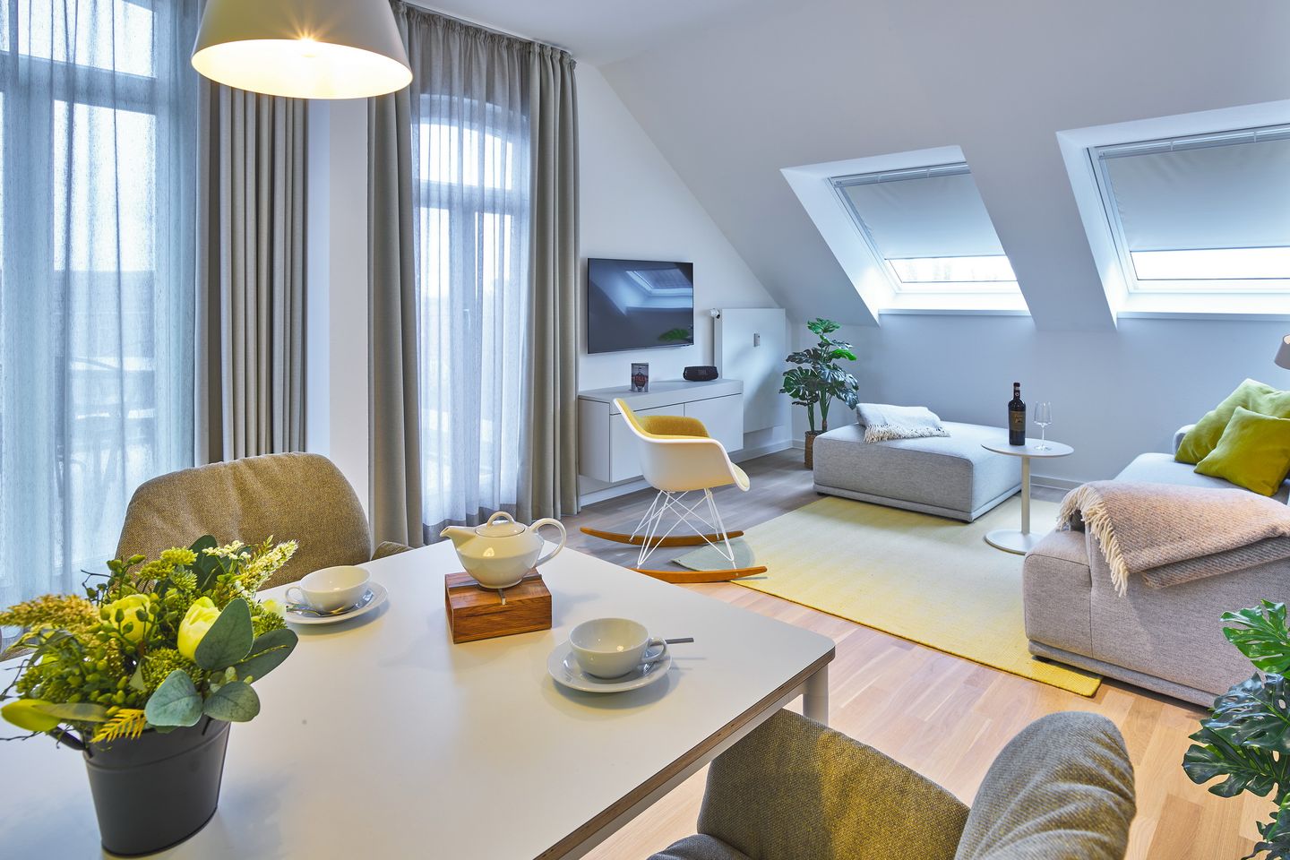 Lüttjeod Apartmentvilla Lüttjeod Apartmentvilla 15 Langeoog - Wohn-Essbereich mit Couch