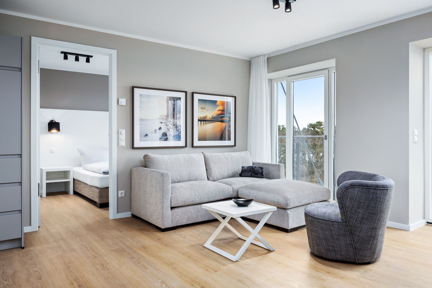 Strandresidenzen Binz-Prora Strandresidenzen Binz-Prora D5.1 Rügen - Wohn-Essbereich mit Couch