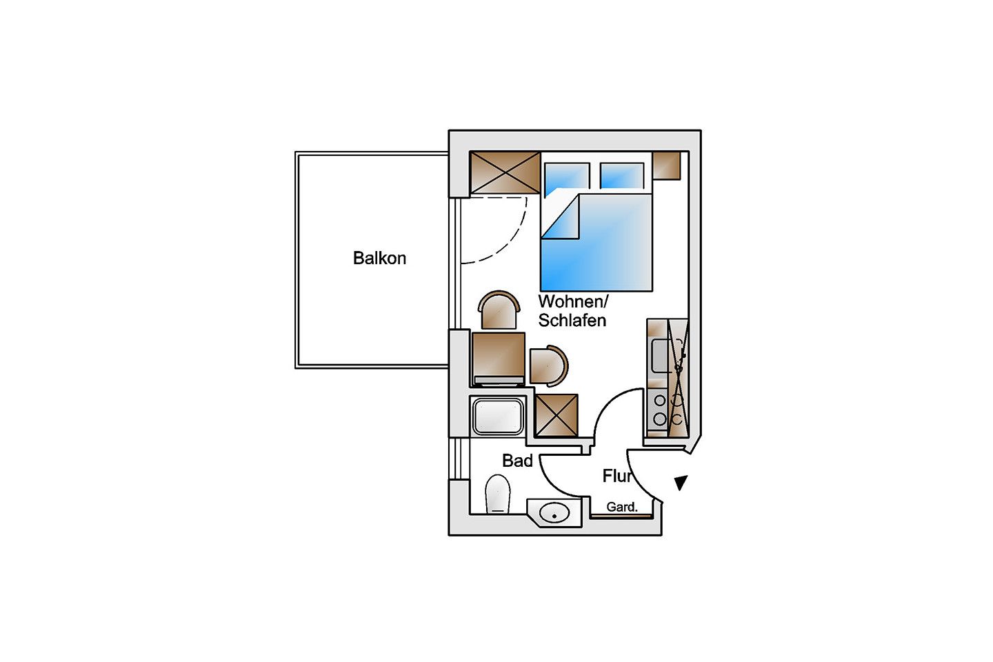  Haus Christine Wohnung 8 Seehund Norderney - Grundriss