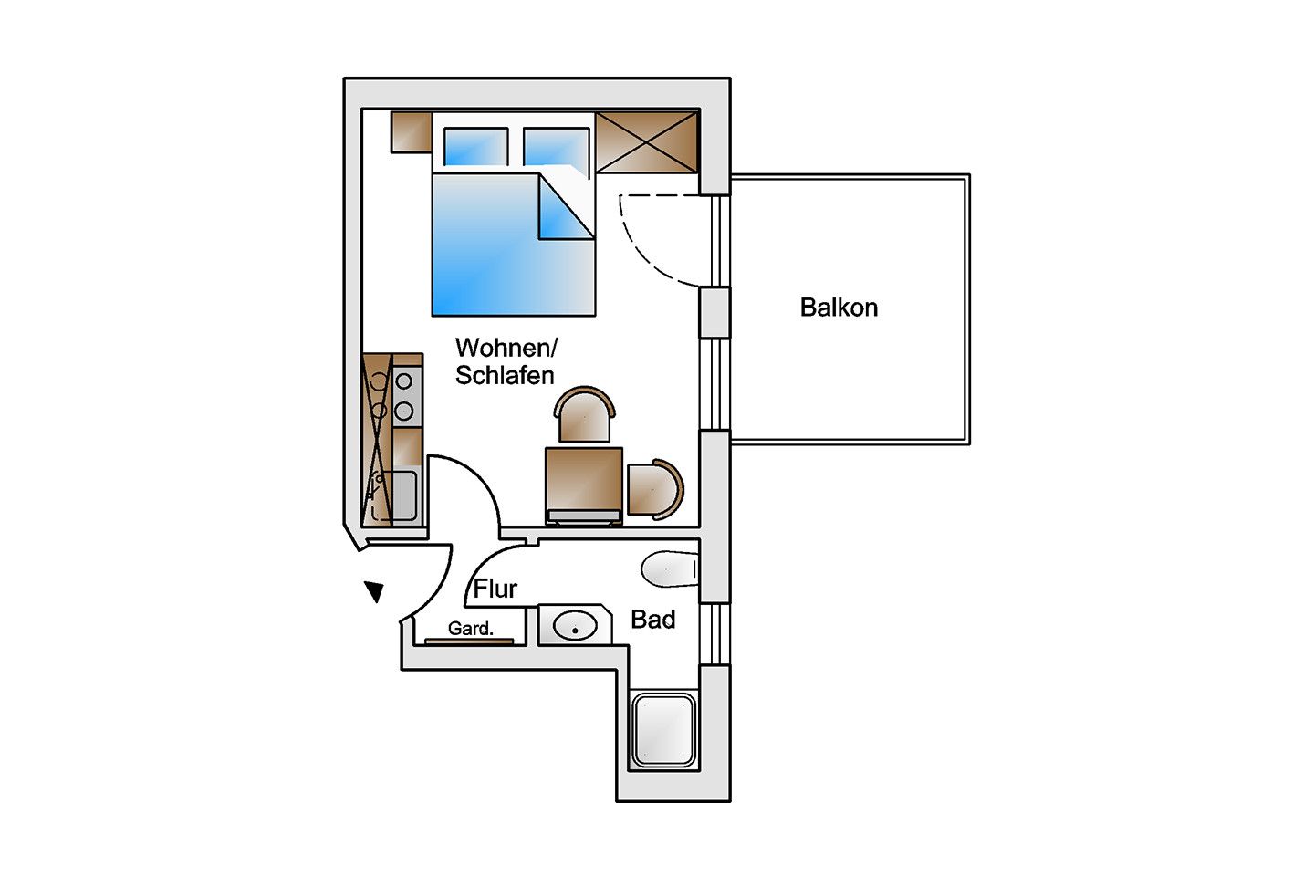  Haus Christine Wohnung 9 Muschel Norderney - Grundriss